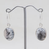 925 Sterling Silver Dendritic Opal Earrings