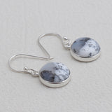 Dendritic Opal Silver Earrings