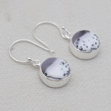 Dendritic Opal Silver Earrings