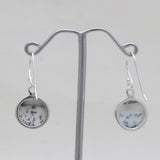 Dendritic Opal Silver Earrings
