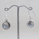 Dendritic Opal Silver Earrings