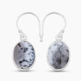 925 Sterling Silver Dendritic Opal Earrings