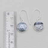 Dendritic Opal Silver Earrings