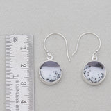 Dendritic Opal Silver Earrings