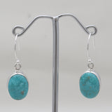 Mexican Turquoise Silver Plain Earrings