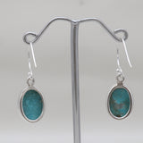 Mexican Turquoise Silver Plain Earrings