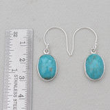 Mexican Turquoise Silver Plain Earrings