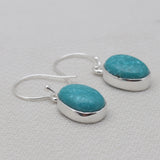 Mexican Turquoise Silver Plain Earrings