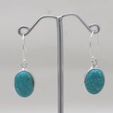 Mexican Turquoise Silver Plain Earrings