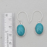 Mexican Turquoise Silver Plain Earrings