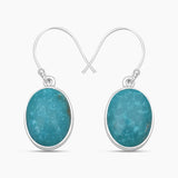 Mexican Turquoise Silver Plain Earrings