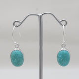 Mexican Turquoise Silver Plain Earrings