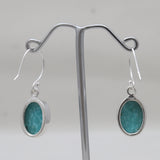 Mexican Turquoise Silver Plain Earrings