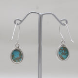 Mexican Turquoise Silver Plain Earrings