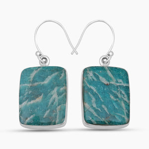 925 Sterling Silver Amazonite Earrings