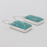 925 Sterling Silver Amazonite Earrings