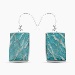 925 Sterling Silver Amazonite Earrings