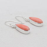 Pink Opal Silver Earrings