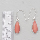Pink Opal Silver Earrings