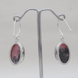 Rhodonite Silver Earrings