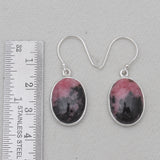 Rhodonite Silver Earrings