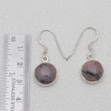 925 Sterling Silver Rhodonite Earrings
