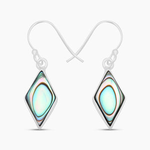 Abalone Shell Silver Earrings