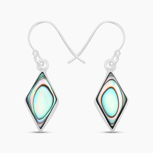 Abalone Shell Silver Earrings