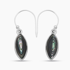 Abalone Shell Silver Earrings