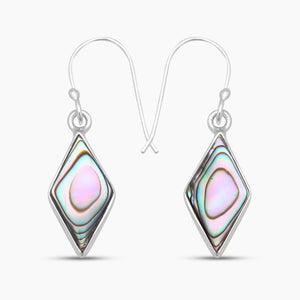Abalone Shell Silver Earrings