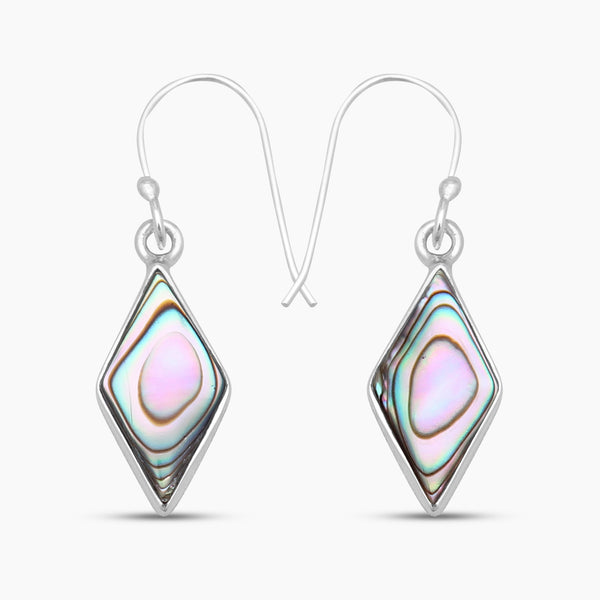 Abalone Shell Silver Earrings