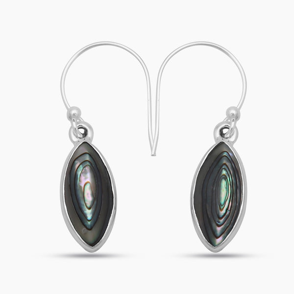 Abalone Shell Silver Earrings
