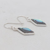 Abalone Shell Silver Earrings