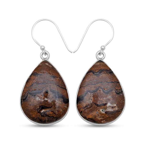 925 Sterling Silver Stromatolite Earrings