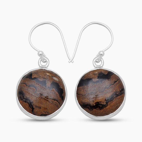 925 Sterling Silver Stromatolite Earrings