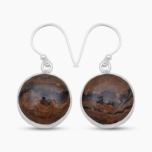 925 Sterling Silver Stromatolite Earrings