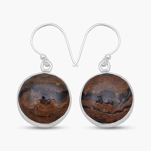 925 Sterling Silver Stromatolite Earrings