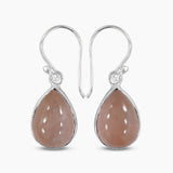 Natural Rose Quartz Silver Earrings