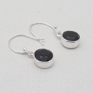 925 Silver Black Onyx Earrings