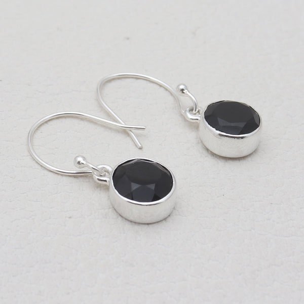 925 Silver Black Onyx Earrings