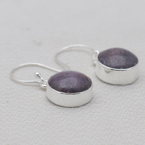 925 Sterling Silver Star Ruby Earrings