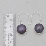 925 Sterling Silver Star Ruby Earrings