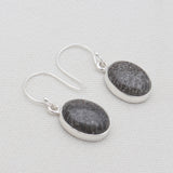 925 Sterling Silver Black Coral Earrings