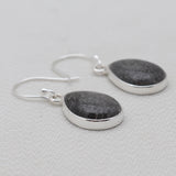 925 Sterling Silver Black Coral Earrings