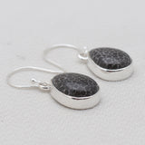925 Sterling Silver Black Coral Earrings