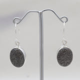 925 Sterling Silver Black Coral Earrings
