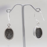 925 Sterling Silver Black Coral Earrings