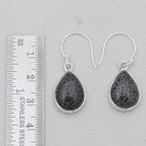 925 Sterling Silver Black Coral Earrings