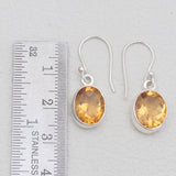 925 Sterling Silver Yellow Citrine Earrings