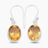 925 Sterling Silver Yellow Citrine Earrings